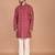 Men's leaf printed cotton kurta