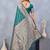Turuoise soft silk blend banarasi jacuard work designer party wear saree with unstitched blouse piece