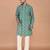 Men's leaf printed cotton kurta