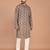 Men's leaf printed cotton kurta
