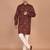 Men's floral printed cotton straight  kurta