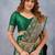 Green soft silk blend banarasi jacuard work designer party wear saree with unstitched blouse piece