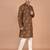 Men's floral printed cotton straight  kurta