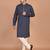 Men's geometric printed cotton straight kurta