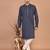Men's geometric printed cotton straight kurta