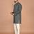 Men's geometric printed cotton straight kurta