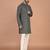 Men's geometric printed cotton straight kurta