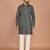 Men's geometric printed cotton straight kurta