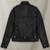 women's black lambskin cafe racer jacket adjustable belted waist