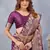 Wine soft silk blend banarasi jacuard work designer party wear saree with unstitched blouse piece