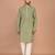 Men's floral printed cotton straight  kurta