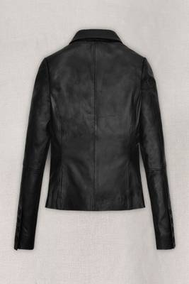 women's black lambskin leather jacket classic zip up style advanced 3