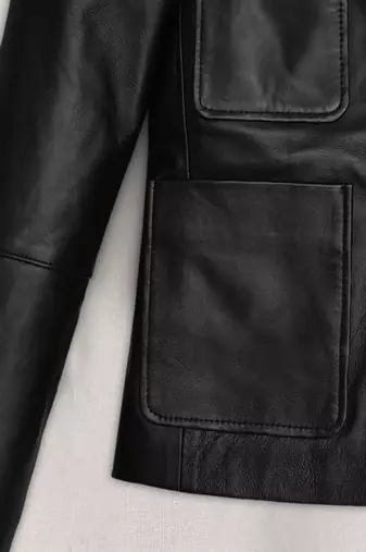 women's black lambskin leather jacket classic zip up style advanced