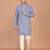 Men's floral printed cotton straight  kurta