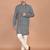 Men's geometric printed cotton straight kurta
