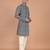Men's geometric printed cotton straight kurta