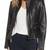 Women’s real soft lambskin leather jacket black quilted hand biker stylish slim fit