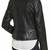 Women’s real soft lambskin leather jacket black quilted hand biker stylish slim fit