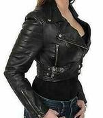women's black lambskin leather biker jacket premium quilted design genuine
