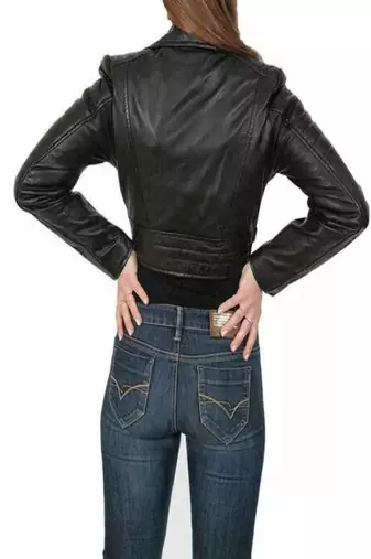 women's black lambskin leather biker jacket premium quilted design genuine