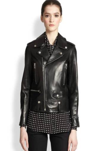 women's black lambskin leather jacket classic zip up style featured