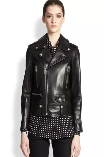 women's black lambskin leather jacket classic zip up style featured