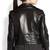 Women’s real soft lambskin leather jacket black- button detail & cross zipper stylish