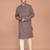 Men's geometric printed cotton straight kurta