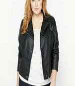 women's black lambskin leather bomber jacket ribbed cuffs and waist elegant