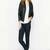 women's black lambskin leather bomber jacket ribbed cuffs and waist elegant