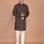 Men's floral printed cotton straight  kurta