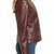 women's burgundy lambskin leather biker jacket premium quilted design