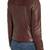 women's burgundy lambskin leather biker jacket premium quilted design