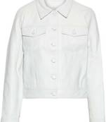 Women’s real soft lambskin leather slim fit jacket white 2 pocket  stylish