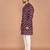 Men's floral printed cotton straight  kurta