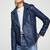 Women's real soft lambskin leather slim fit jacket blue zipper stylish