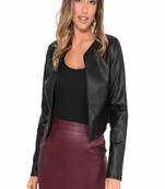 Women’s real soft lambskin leather  short jacket  black motorcycle biker stylish bomber