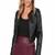 Women’s real soft lambskin leather  short jacket  black motorcycle biker stylish bomber