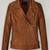 women's brown premium lambskin leather jacket asymmetrical zip closure exclusive
