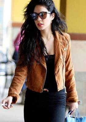 women's brown premium lambskin leather jacket asymmetrical zip closure exclusive 2