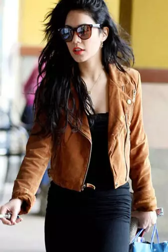 women's brown premium lambskin leather jacket asymmetrical zip closure exclusive