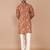 Men's floral printed cotton straight  kurta
