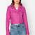 Women's pink lambskin leather jacket -asymmetrical  zipper  detail & waist belt style