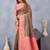 Green pink soft silk blend banarasi jacuard work designer party wear saree with unstitched blouse piece