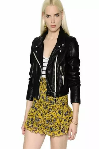 women's black premium lambskin leather jacket asymmetrical zip closure luxury