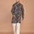 Men's floral printed cotton straight  kurta
