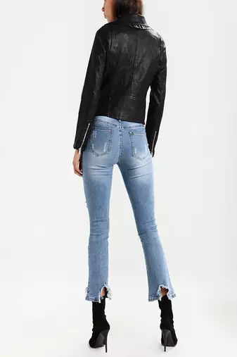women's black lambskin leather jacket classic zip up style premium exclusive