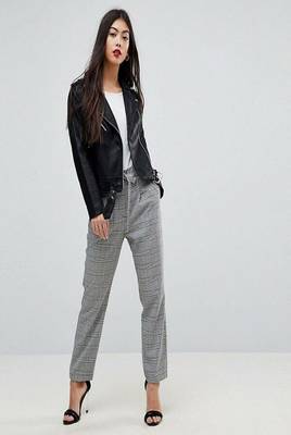 women's black premium lambskin leather jacket adjustable belted waist authentic 3