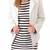 Women’s white  lambskin leather jacke- staright zipper detail & button  style