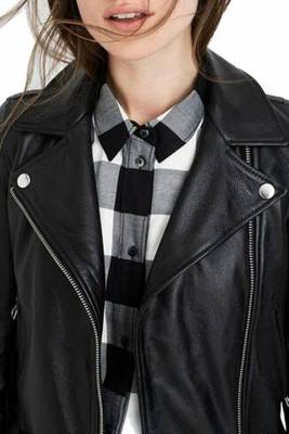 women's black premium lambskin leather jacket asymmetrical zip closure elite 3